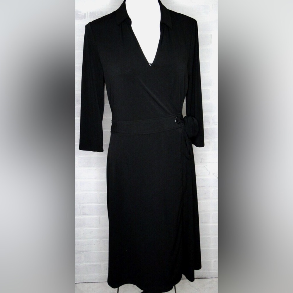 H by Halston Elegant Black Long Sleeve Dress